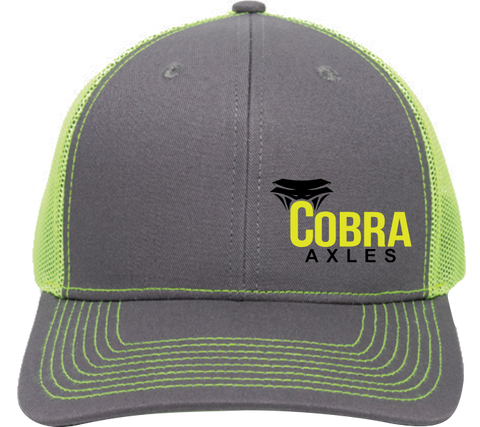 Cobra Axle's™ Snap Back Hat Charcoal/neon yellow