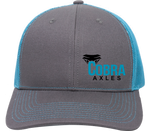 Cobra Axle's™ Snap Back Hat Charcoal/neon blue